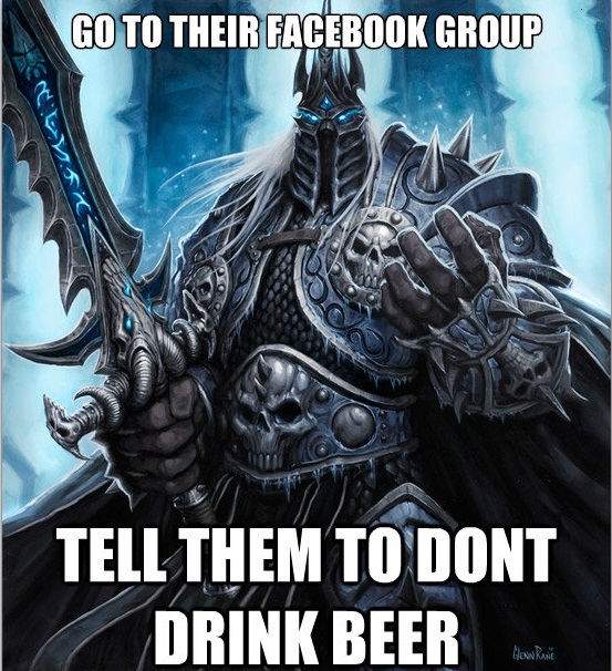 GO TO THEIR FACEBOOK GROUP: TELL THEM TO DONT DRINK BEER