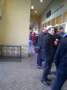 When you show up and the line isn't even that long and u kno u can DOUBLE DIP (aka that DUBBEL DIP!)