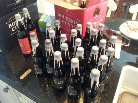 Getting ur SICK WHALES back home and then hand waxing them because you have no intention of drinking them for years, despite the fact that they are released every year. SCORE!